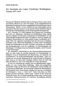 Zur Geschichte des Lodzer Christlichen Wohltätigkeits-Vereins 1877-1914