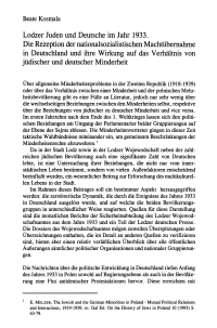 Lodzer Juden und Deutsche im Jahr 1933