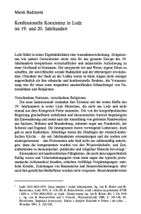 Konfessionelle Koexistenz in Lodz im 19. und 20. Jahrhundert