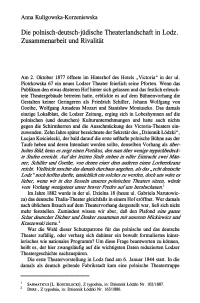 Die polnisch-deutsch-jüdische Theaterlandschaft in Lodz