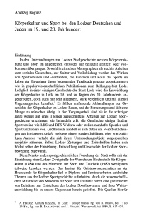 Körperkultur und Sport bei den Lodzer Deutschen und Juden im 19. und 20. Jahrhundert