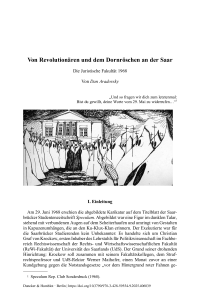 Von Revolutionären und dem Dornröschen an der Saar