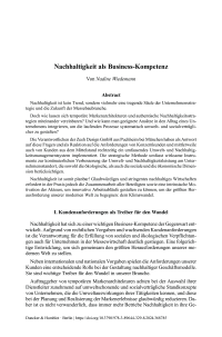 Nachhaltigkeit als Business-Kompetenz