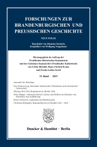 Forschungen zur Brandenburgischen und Preußischen Geschichte