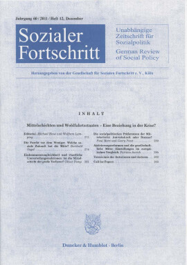 Mittelschichten und Wohlfahrtsstaaten – Eine Beziehung in der Krise?