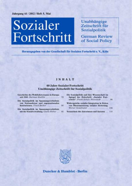 60 Jahre Sozialer Fortschritt. Unabhängige Zeitschrift für Sozialpolitik