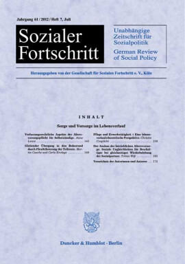 Sorge und Vorsorge im Lebensverlauf