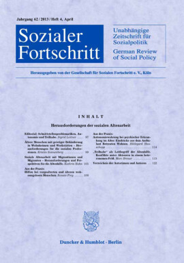 Herausforderungen der sozialen Altenarbeit
