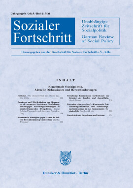 Kommunale Sozialpolitik. Aktuelle Diskussionen und Herausforderungen
