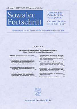 Berufliche Selbständigkeit und Entrepreneurship: Neue Perspektiven, neue Problemlagen