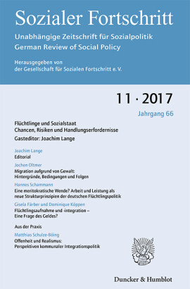 Flüchtlinge und Sozialstaat. Chancen, Risiken und Handlungserfordernisse