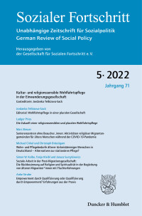 Kultur- und religionssensible Wohlfahrtspflege in der Einwanderungsgesellschaft