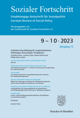 Geförderte Beschäftigung für Langzeitarbeitslose: Erfahrungen, Bewertungen, Perspektiven