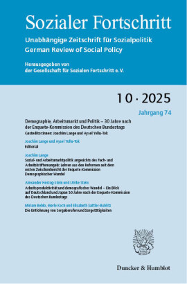Demographie, Arbeitsmarkt und Politik – 30 Jahre nach der Enquete-Kommission des Deutschen Bundestags