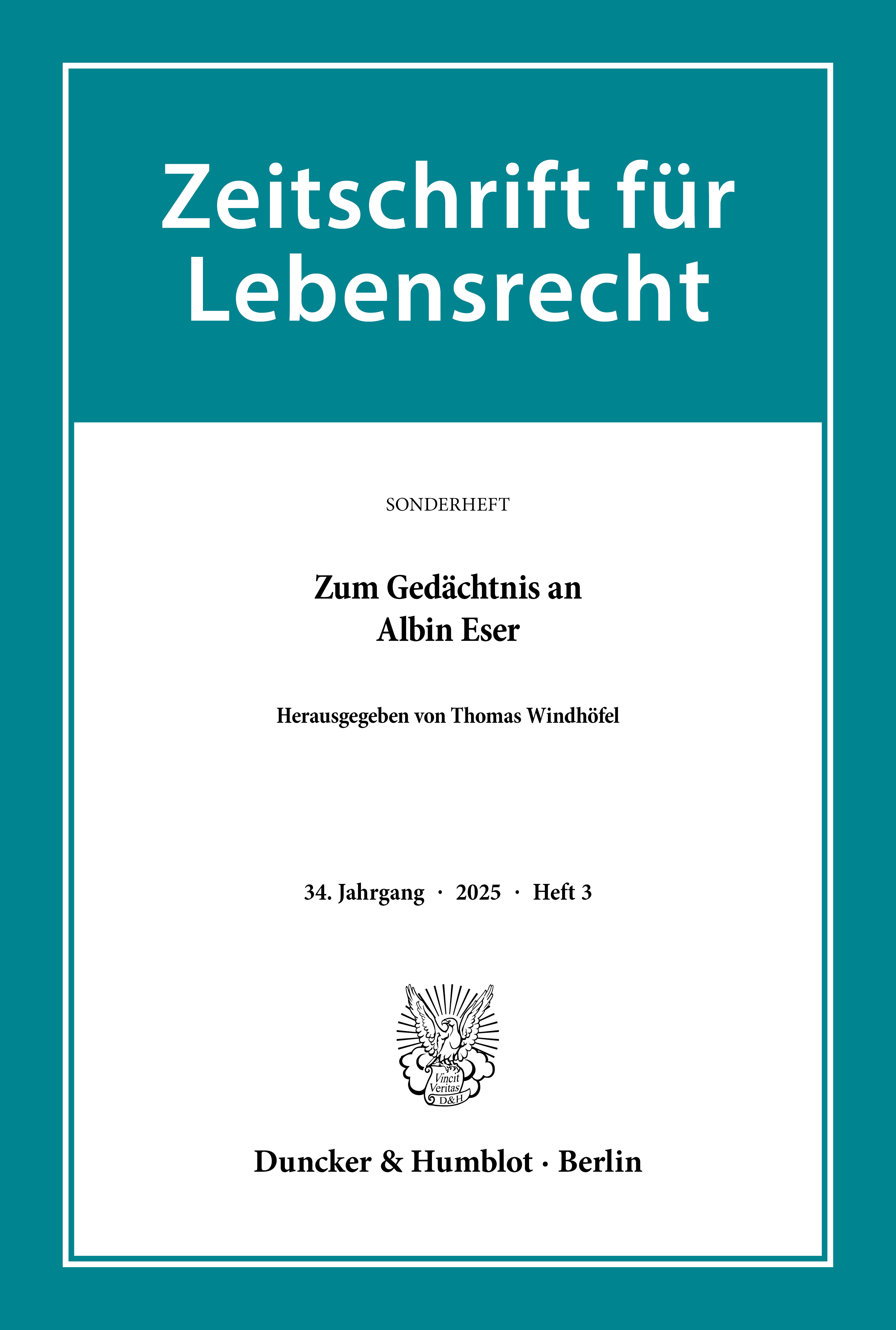 Zum Gedenken an Albin Eser