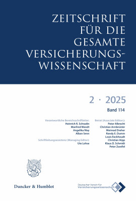 Zeitschrift für die gesamte Versicherungswissenschaft